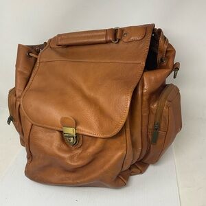 Queros Vintage Leather Classic Backpack 80s